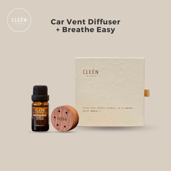 CLEÉN Car Vent Diffuser + EO Bundle-2